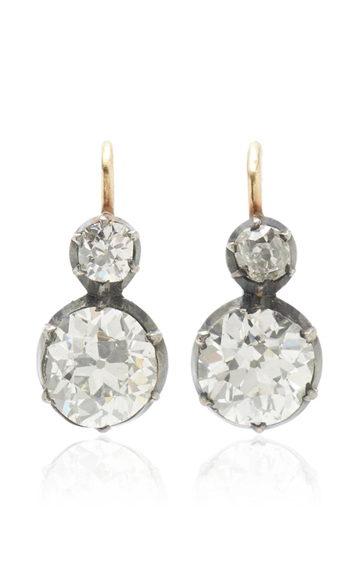 Moda Operandi Stephen Russell One Of A Kind 18k Gold Silver & Diamond Earrings