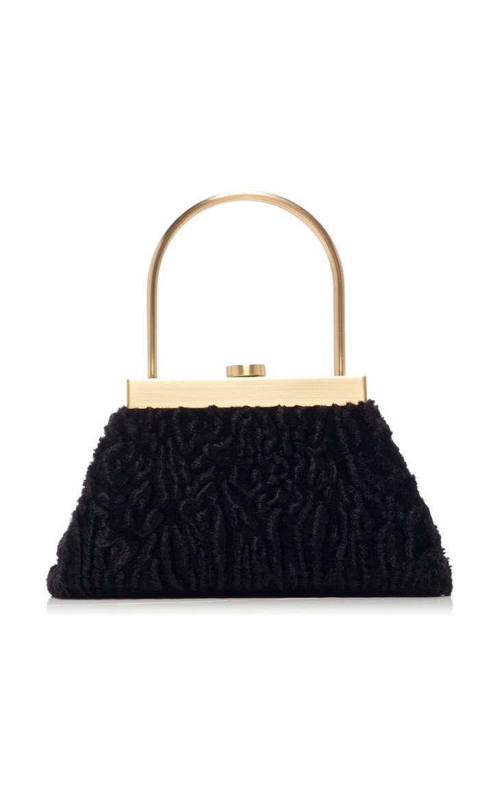 Cult Gaia Estelle Mini Faux Fur Top Handle Bag