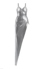 Fannie Schiavoni Izabel Mesh Wrap Dress