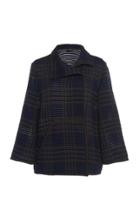 Akris Corinna Knit Plaid Jacket