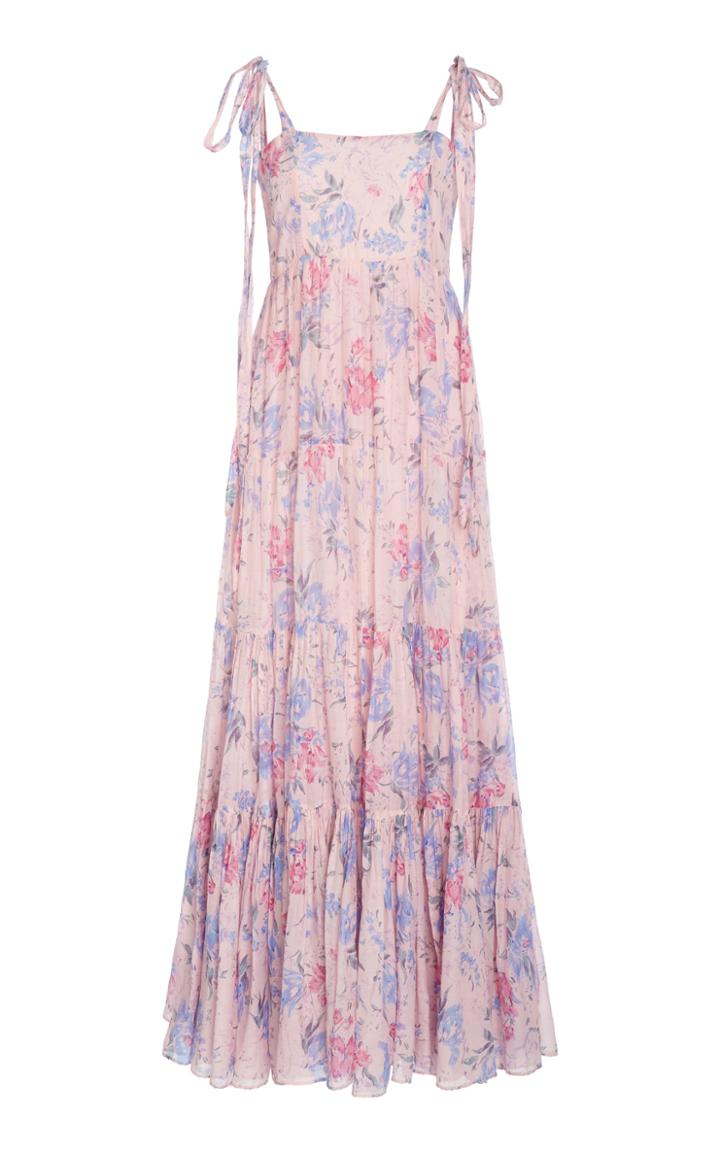 Loveshackfancy Burrows Floral-print Cotton-blend Maxi Dress