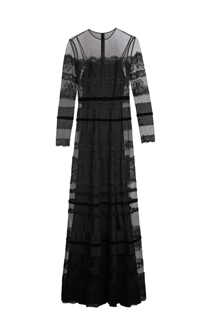 Yanina Demi Couture Long Sleeve Lace Gown