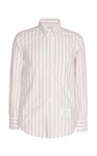 Thom Browne Straight Fit Bd Ls Shirt In Tricolor Stripe Oxford