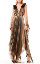 Moda Operandi Zuhair Murad Pleated Ombre Lame Dress