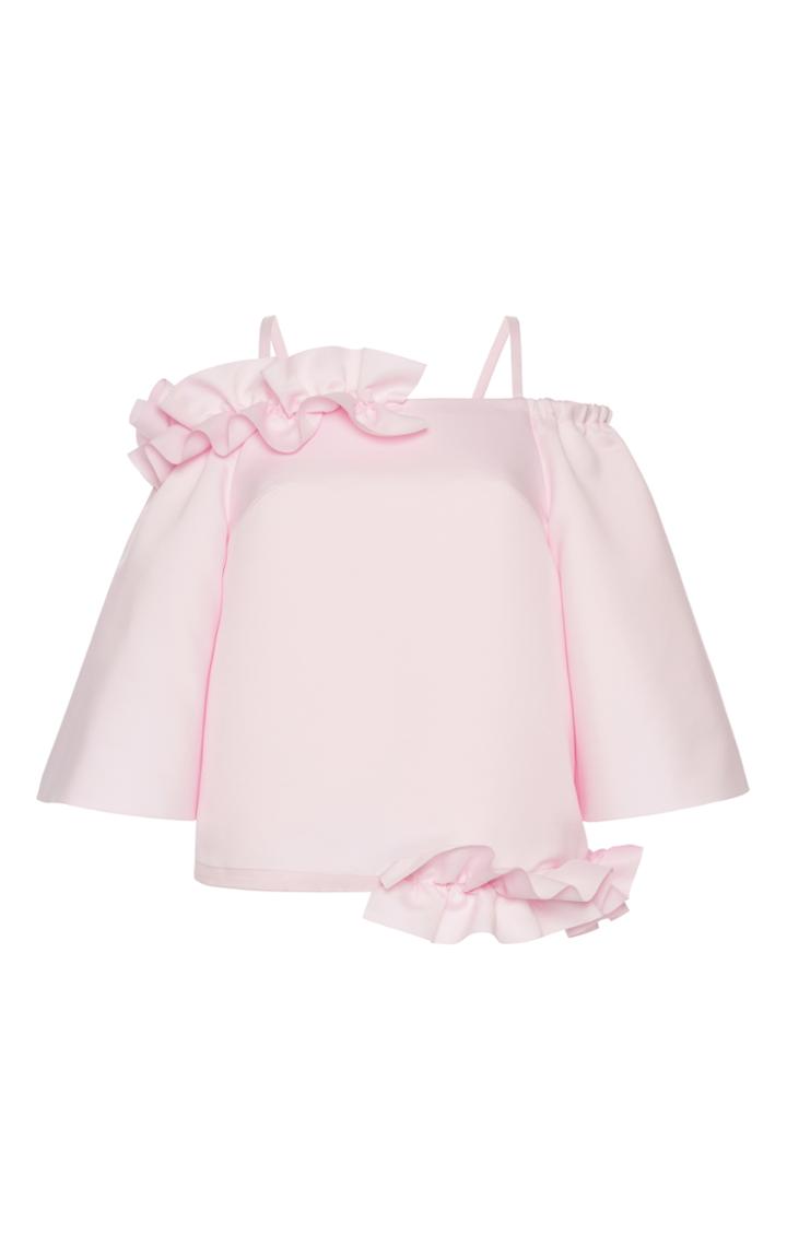 Paskal Off The Shoulder Frill Trim Flared Top