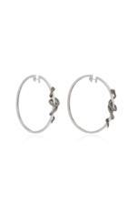 Wendy Yue 18k White Gold Diamond Hoop Earrings