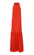 Tibi Pleated Silk-chiffon Halterneck Dress Size: 4