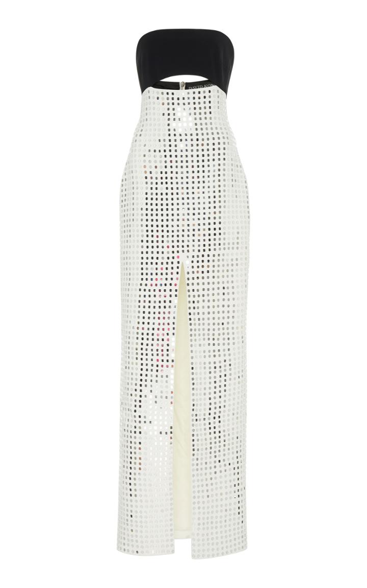 David Koma Embellished Strapless Gown