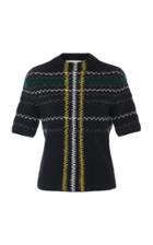 Olivier Theyskens Kiddle Cropped Wool And Silk-blend Top
