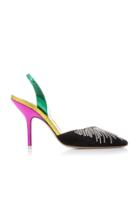 Attico Mara Velvet Slingbacks