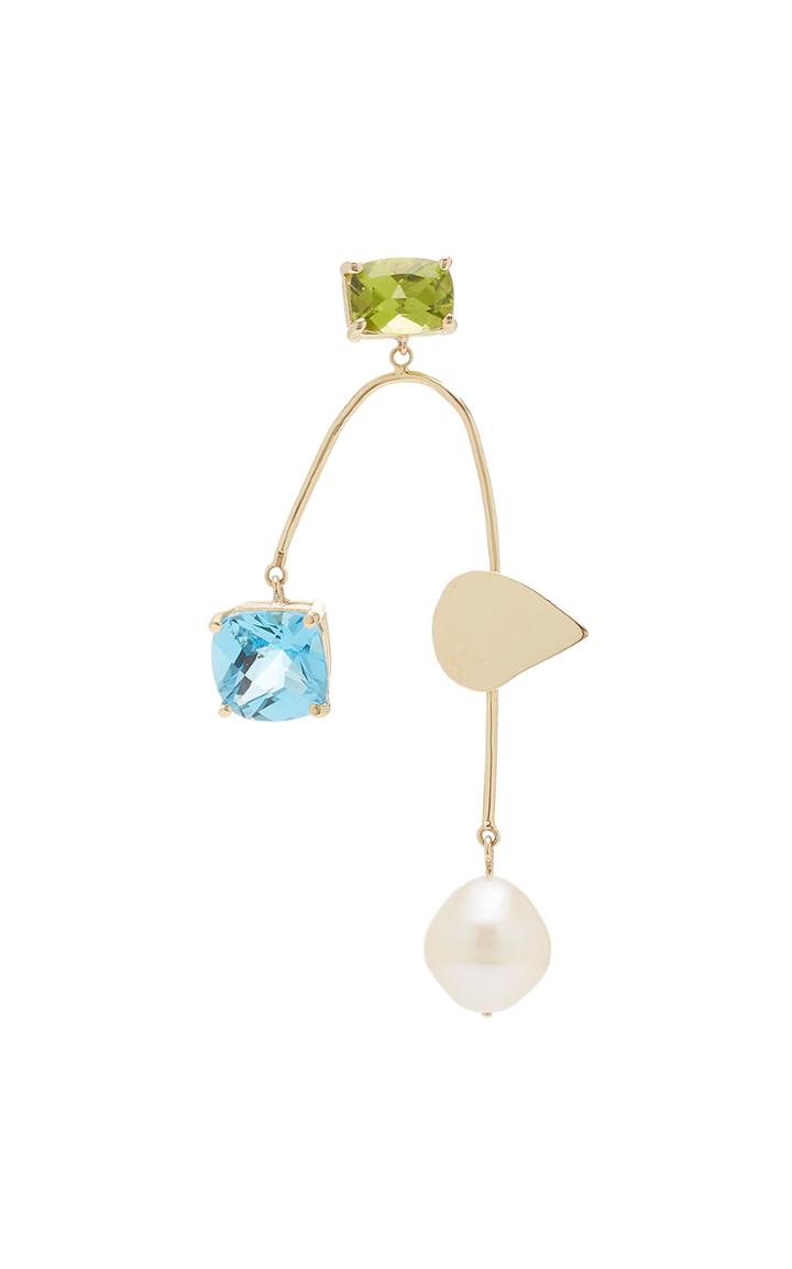 Carole Le Bris Perez Single Alexander Mobile Topaz Earring