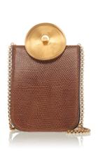 Marni Top Lock Lizard Shoulder Bag