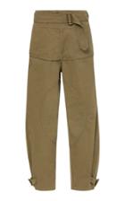 Jw Anderson Belted Layered Cotton-canvas Straight-leg Pants