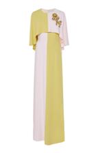 Andrew Gn Caped Column Gown