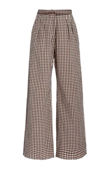 Alix Of Bohemia Diana Houndstooth Wide-leg Trousers