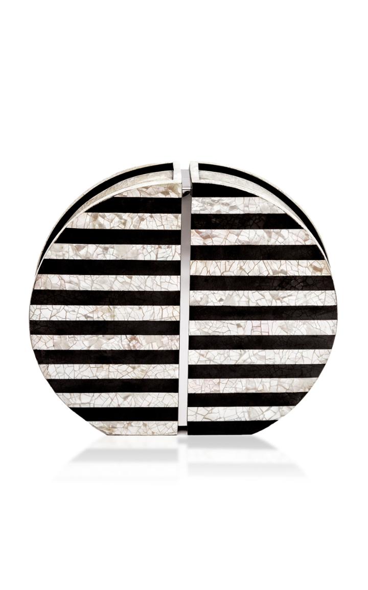 Nathalie Trad Shell And Stainless Steel Clutch