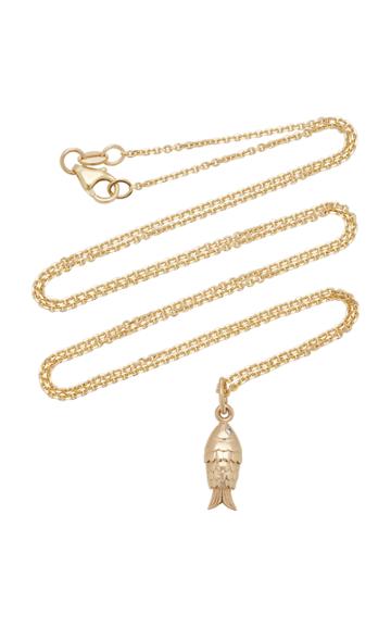 With Love Darling Fish 14k Gold Necklace