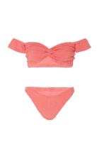 Hunza G Brigette Seersucker Off-the-shoulder Bikini