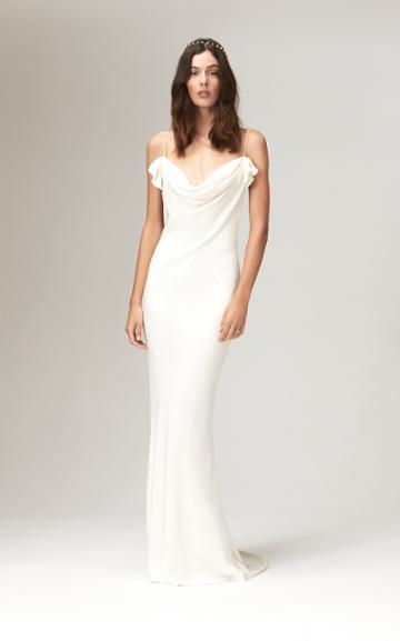 Savannah Miller Chloe Silk Bias Cut Cowl Neck Gown