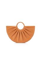 Dlyp Pleated Bender Midi Leather Tote