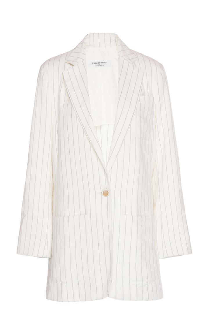 Philosophy Di Lorenzo Serafini Pinstripe Cotton-blend Blazer