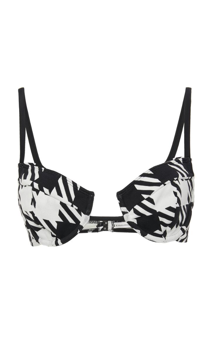 Solid & Striped Monika Houndstooth Bikini Top