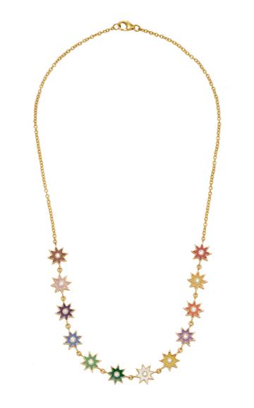 Colette Jewelry Twinkle Star 18k Gold, Enamel And Diamond Necklace