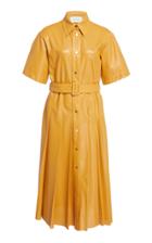Cdric Charlier Perforated Belted Shirtdress
