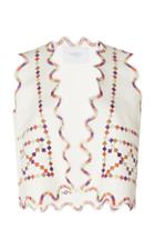 Giambattista Valli Embroidered Scalloped Vest