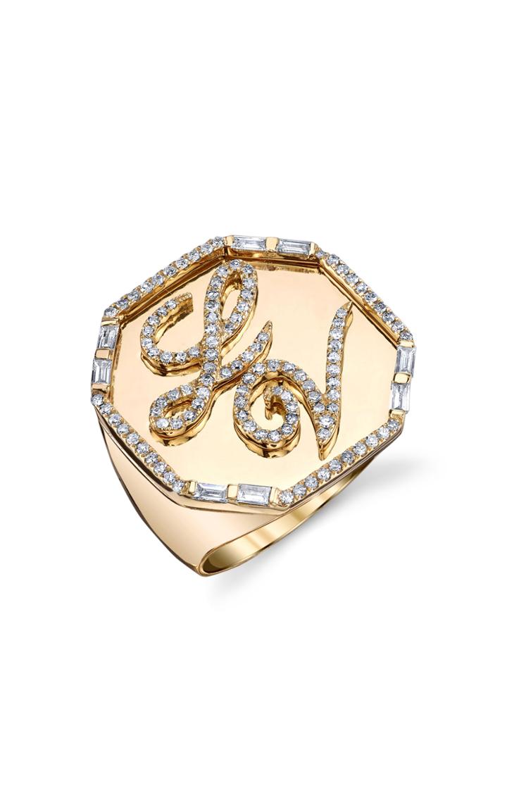 Moda Operandi Shay 18k Gold Jumbo Initial Octagon Signet Ring