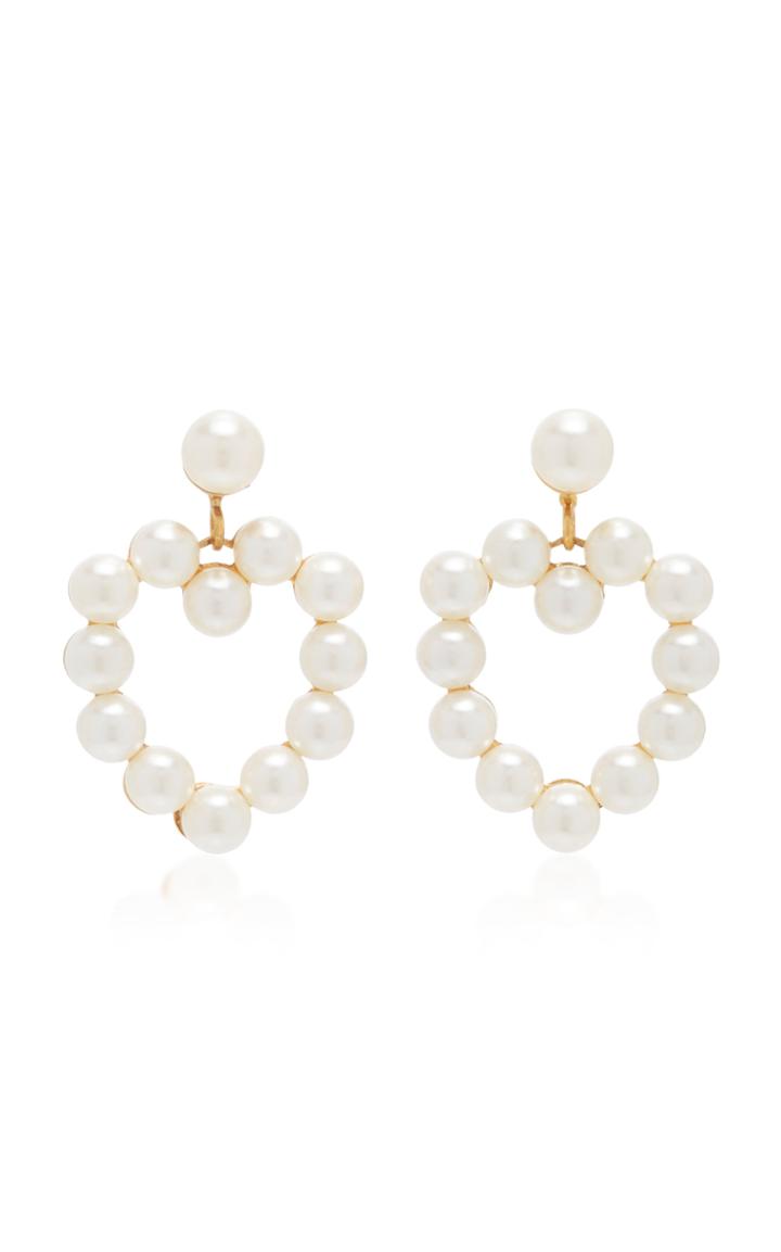 Jennifer Behr Melodie Gold-plated Faux Pearl Earrings