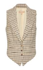 Michael Kors Collection Plaid Wool-blend Vest