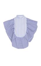 Rosetta Getty Pleated Cotton Tuxedo Top