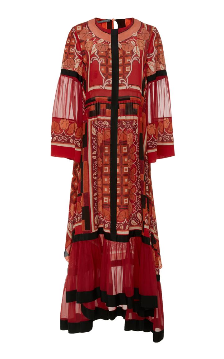 Alberta Ferretti Printed Silk Dress