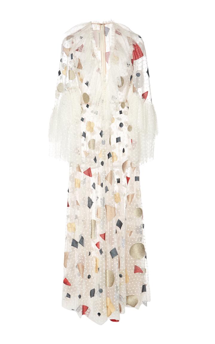 Sandra Mansour Phoebe Embroidered Maxi Dress