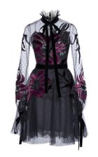 Elie Saab Long Sleeve Tulle Dress