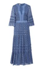 Temperley London Suki Bell-sleeve Chiffon Midi Dress
