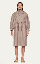 Moda Operandi Stine Goya Mary Khaki Drawstring Trench Coat Size: Xxs
