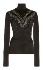 Paco Rabanne Sequined Stretch-knit Turtleneck Top