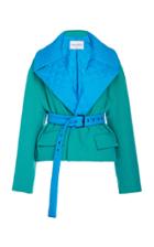 Prabal Gurung Homs Oversized Cropped Quilted Coat
