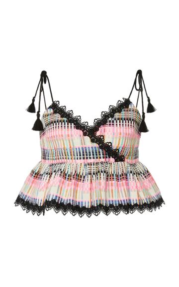Liron Itzhakov Stephanie Peplum Crop Top