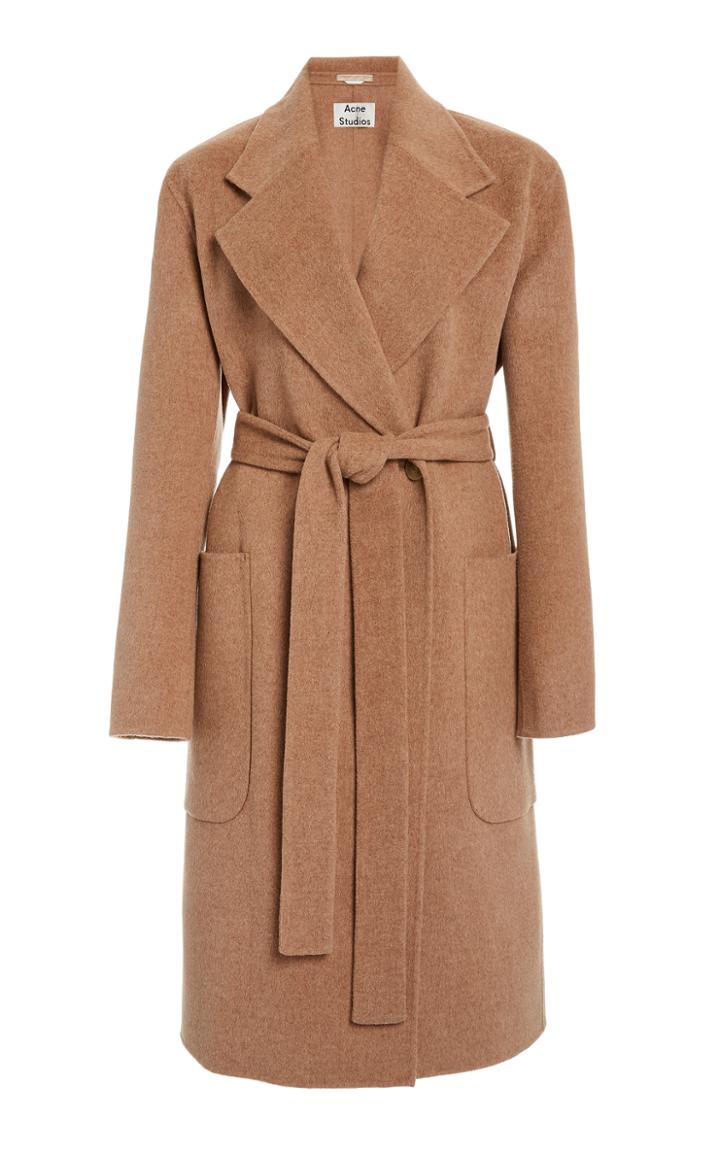 Acne Studios Carice Double Oversized Belted Wool Coat