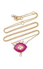 Moda Operandi Nayla Arida 18k Gold & Purple Enamel Eye Necklace