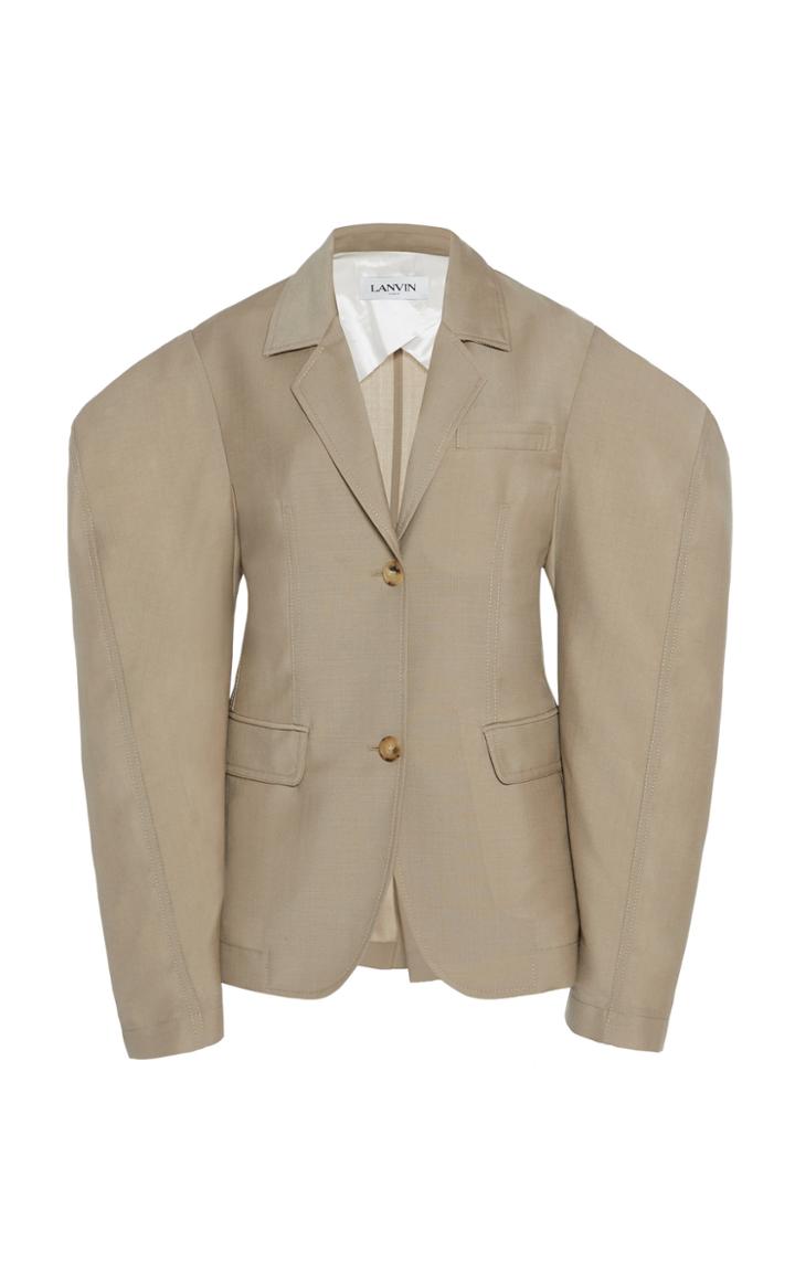 Moda Operandi Lanvin Puffed-sleeve Mohair-wool Blend Blazer Size: 36