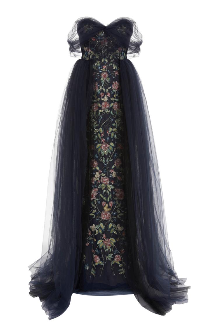 Marchesa Off The Shoulder Tulle Ballgown