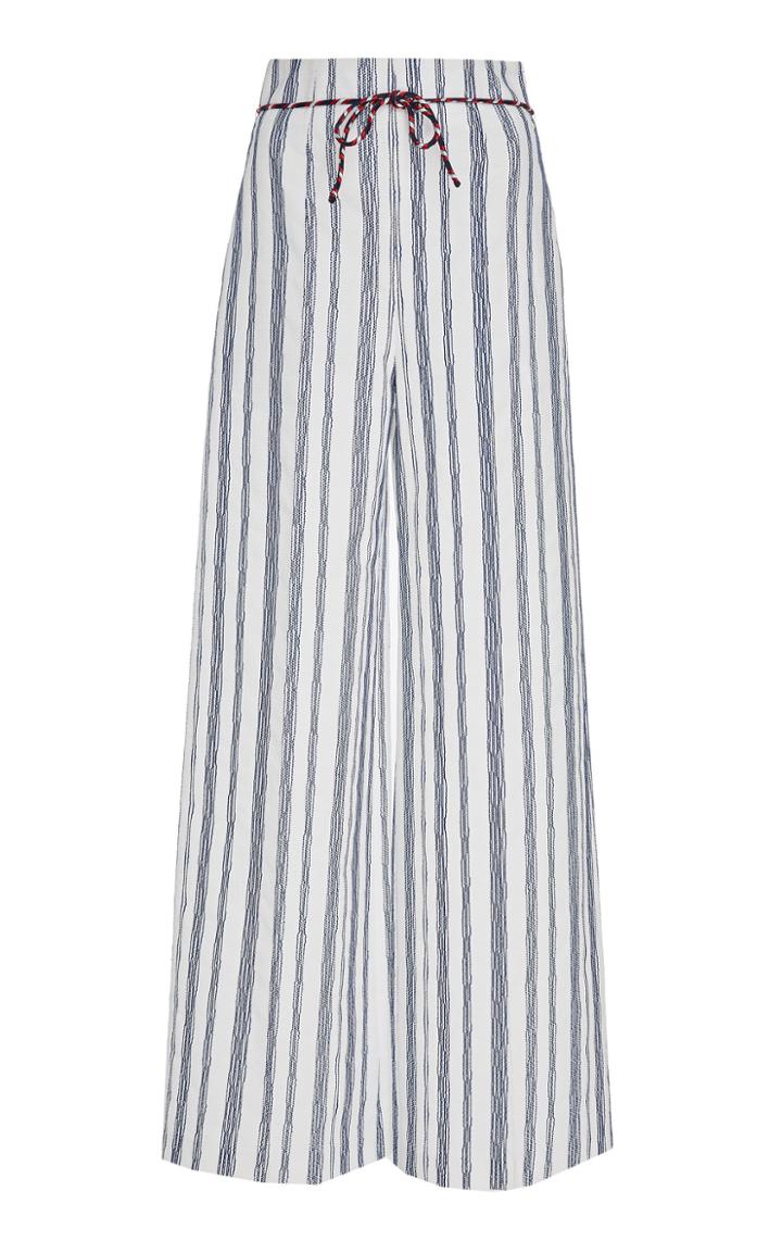 Paule Ka Stripe Cotton Pique Pants