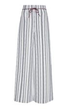 Paule Ka Stripe Cotton Pique Pants