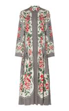 Oscar De La Renta Patterned Jersey Midi Dress