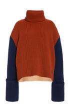 Victoria Victoria Beckham Oversized Colorblock Wool Sweater