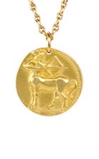 Mahnaz Collection Vintage 18k Gold Sagittarius Zodiac Pendant